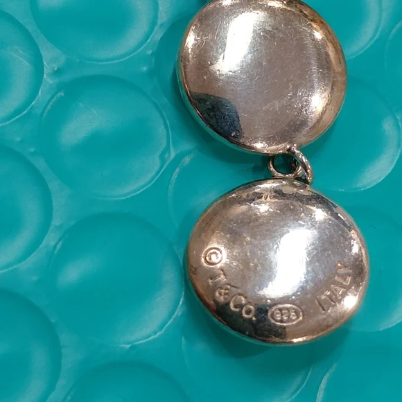 Tiffany Triple Disc Drop Long Necklace 15.9 Grams - Picture 4 of 8